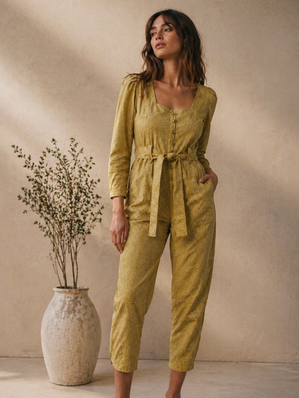 NWT Joie Zohra Jumpsuit | Size 6 / Color: Olive Oil